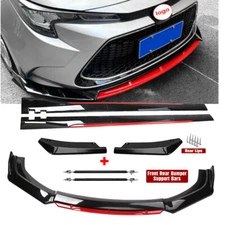 For Toyota Corolla 2001-2021 Front Bumper Lip Spoiler Splitter Side Skirt Body K