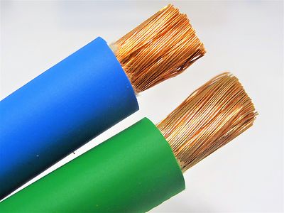 80' 2/0 WELDING BATTERY CABLE 40' GREEN 40' BLUE 600V USA EPDM HEAVY DUTY COPPER