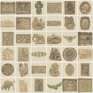 300 pcs Decor 3d STL Models for CNC Router Vetric Artcam aspire
