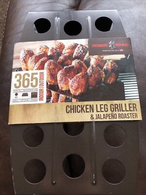 Nordic Ware USA Chicken Leg Griller & Jalapeno Roaster BBQ Indoor Outdoor New