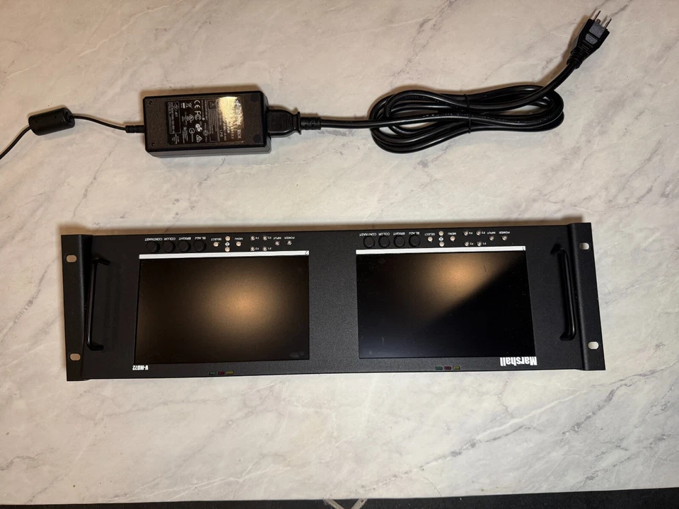 Marshall Electronics V-MD72 Dual High Resolution LCD V-MD72-3GSDI 7"inc - Image 2 of 4