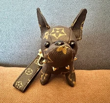 Luxury Dog Key Chain Leather Lanyard Bag Charms Keyring Women Car Keychain