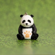10cm Simulation Mini PVC Panda Keychain Creative Cartoon Kawaii Couple Chubby
