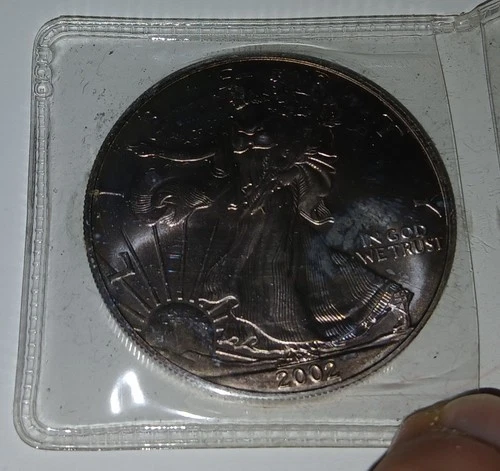 2002  Walking Liberty American Eagle 1 oz Fine .999 Silver Dollar