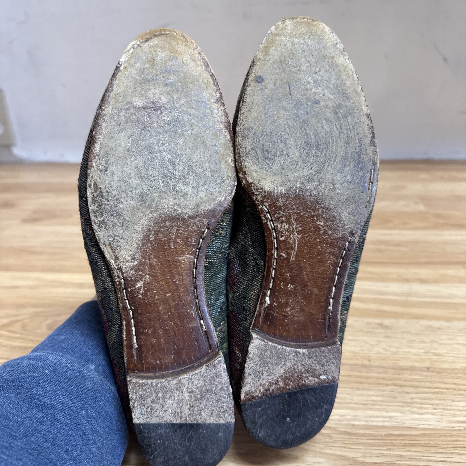 Vintage 90s Ralph Lauren tapestry loafers Flats Women's Size 9 AA thumbnail 7