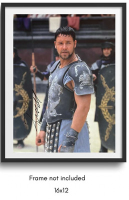 Russell Crowe Hand Signed Gladiator Star 16x12 Photo Verified COA + PSA QO Card