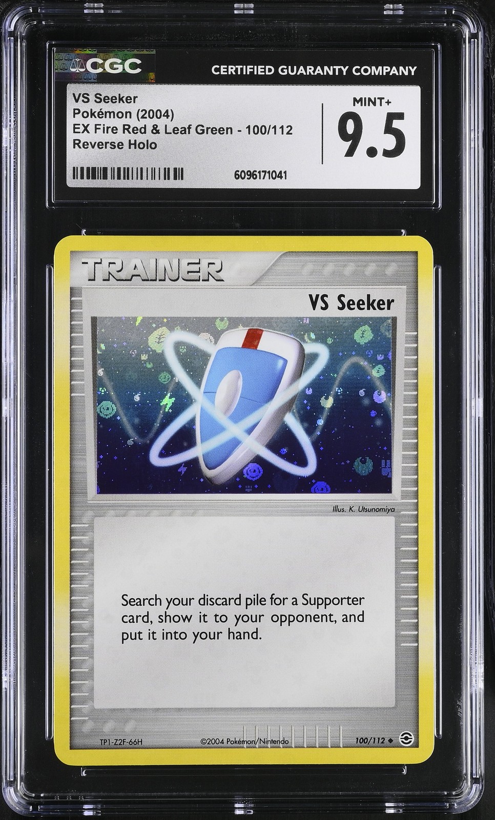 CGC 9.5 MINT+ VS Seeker Fire Red & Leaf Green 100/112 Reverse Holo Pokemon Card