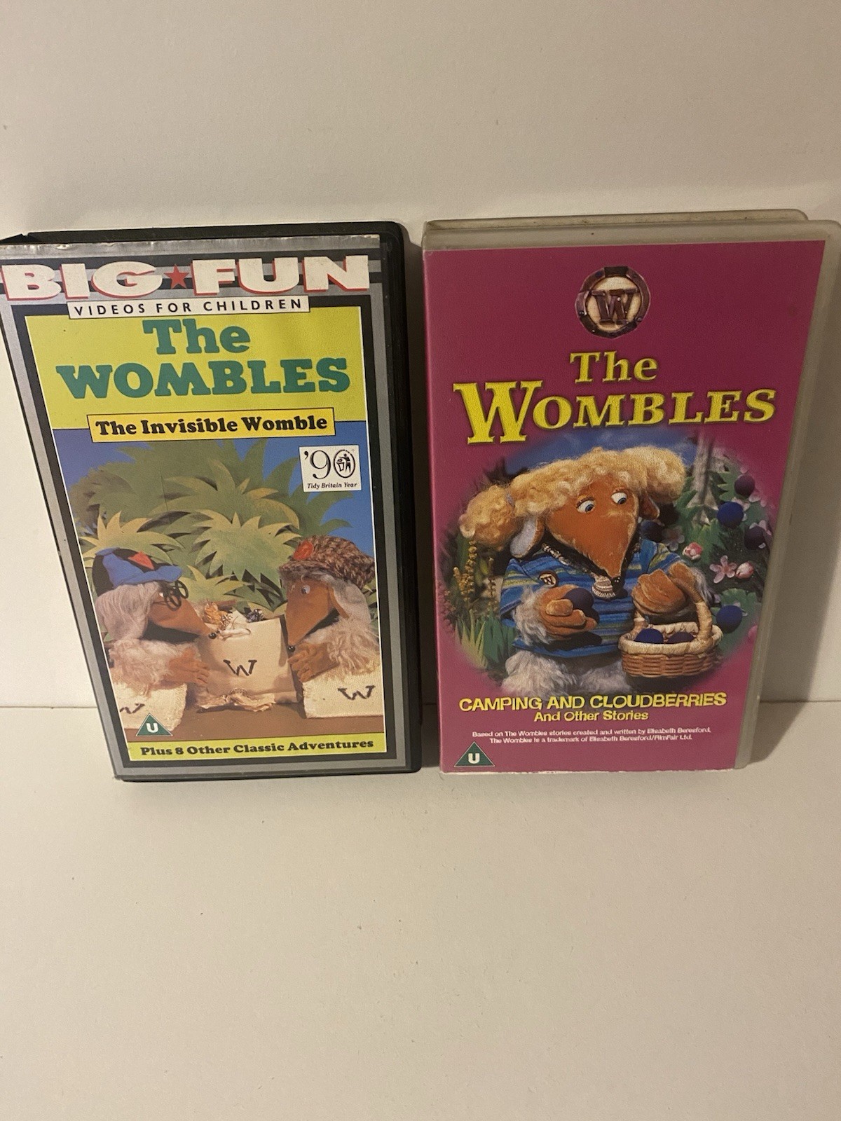 THE WOMBLES VINTAGE VHS VIDEO TAPES Invisible Womble & Camping & Cloudberries