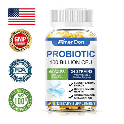 Probiotics 100 Billion CFU Potency Digestive Immune Health 60 Capsules Digestive