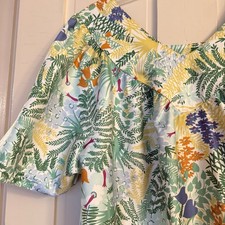 Sears Hawaiian Vintage Floral Muumuu Caftan House Grandma Core Dress Smock 1970s