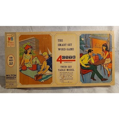 Vintage 1967 Foresight 4Cyte Stradegy Board Game In Original Box Milton Bradley