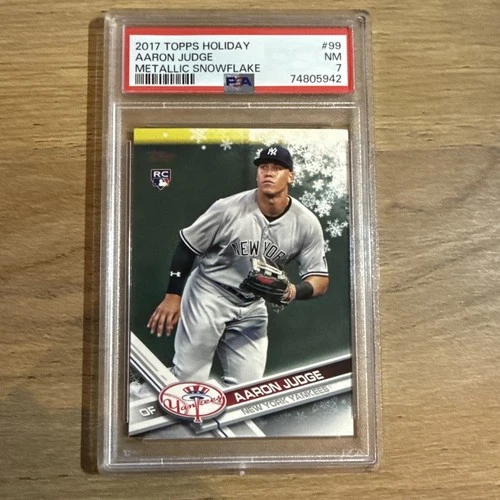 2017 Topps Holiday #99 Aaron Judge Rookie RC PSA 7