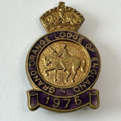 Grand Orange Lodge Of England King William 1976 Fraternal Emaille Anstecker Pin
