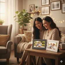 Digital Photo Frame with Remote Control - HD Display for Photos, Music  Video