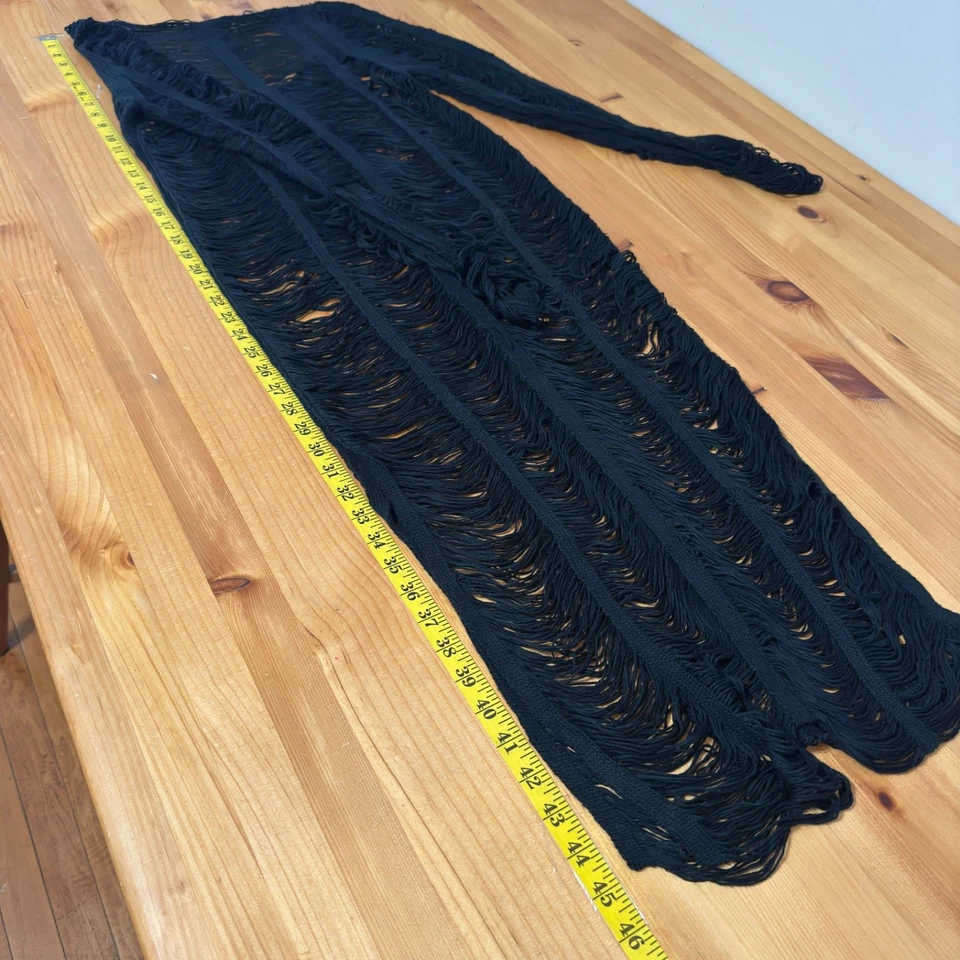 Flanger Heavy Distressed Midi Dress L XL Gothic Grunge Cyber Rave Knitwear Shred - Image 4 of 4