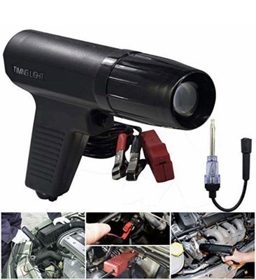 Inductive Engine Timing Light Gun with Spark Plug Tester Ignition Coil Tool Set