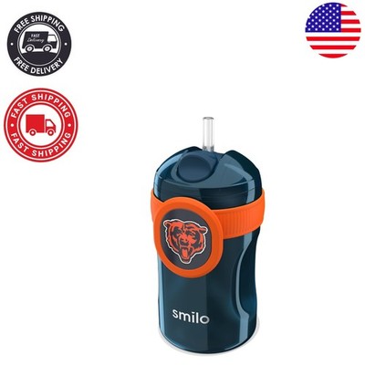Bear Down with Chicago Bears Sippy Cup - 8.5 oz Weighted Straw, Spill-Proof
