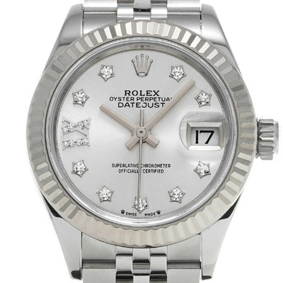 Rolex Lady Datejust 28 279174G Random Serial Silver/Diamond Automatic #W581