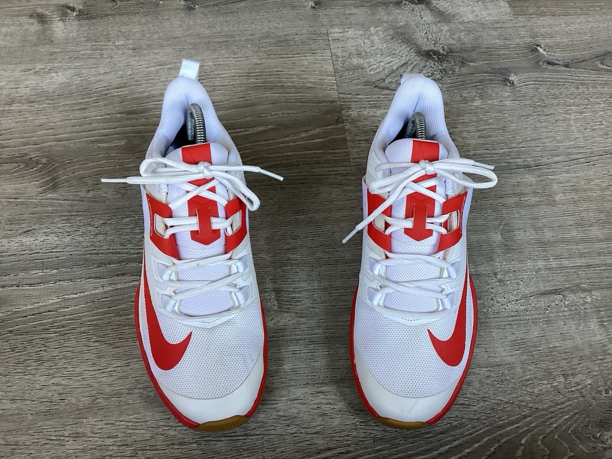 Nike Tennis Court Vapor Lite HC White Red Womens Size 11.5 DC3431