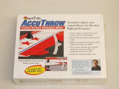 Great Planes AccuThrow Control Surface Deflection Meter, neu und eingeschweiẞt