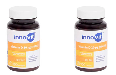 2x Innovit Vitamin D 10 mcg 400 IU 600 Tabletten Nahrungsergänzung Sonnenvitamin