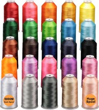 Stickgarn Polyester 5000m 25 Farben f&uuml;r gewerbliche und h&auml;usliche Maschinen