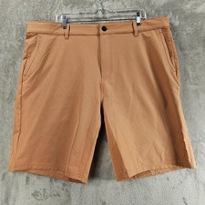 Hurley Trek Hybrid Chino Shorts Mens 40 Orange Water Repellent Stretch Outdoor