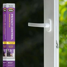 Gila Privacy Black Static Cling Residential DIY Window Film No Glue No Adhesive 
