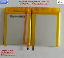 LOT 3000mAh Battery Upgrade replacement for iPod Classic 6 7 Video 5 5.5 Thin