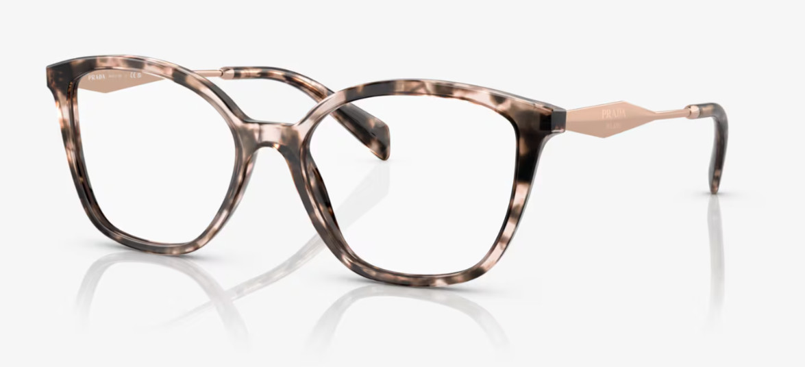 Prada Reading Glasses VPR 02Z ROJ-1O1 54-17 140 Pink Tortoise Frames Readers
