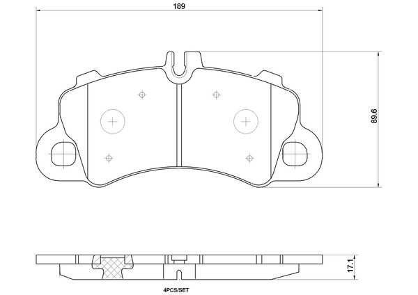 Brembo Bremsbelagsatz Scheibenbremse Xtra Line P 65 043X FüR Porsche Macan 95B-image