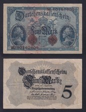 Germany Banknote 5 Mark 1914 P.-47c BB/VF