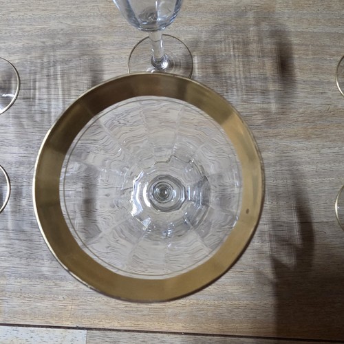 Tiffin Franziskaner Minton Goldrand Kristall Wasserkelch 7" Optik 6er Set - Bild 16 von 22