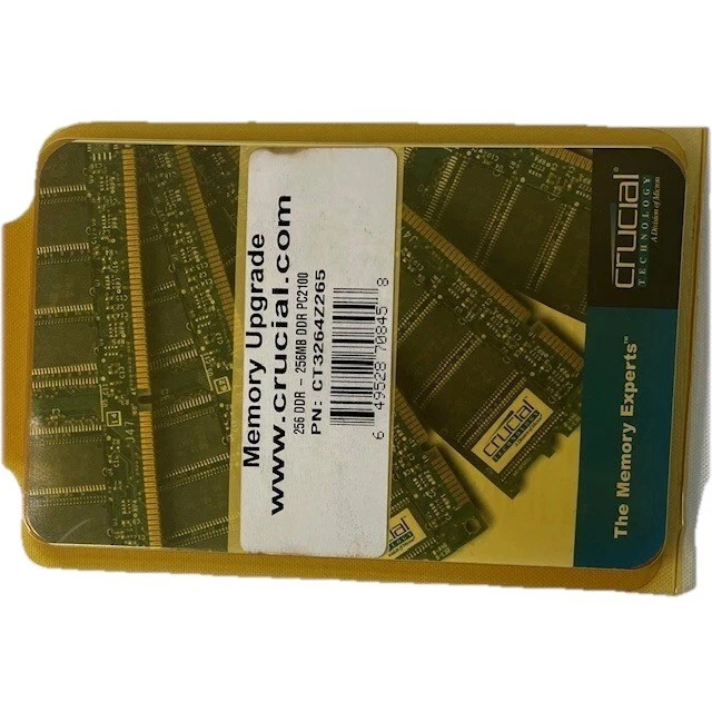 VTG Crucial Memory Upgrade Card 2 New 56 DDR-256MB DDR PC2 100 - Image 3 of 4