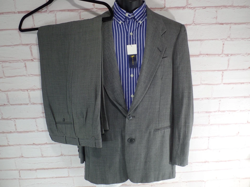 VTG Pierre Cardin Men's Suit 38R 32W Gray 2 Button Front Pants Pleated USA - Image 4 of 4