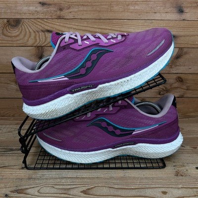 Saucony Turnschuhe Damen Größe UK 9 Triumph 19 pink blau Straßenlauf Fitnessschuhe