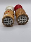 Vintage Salty & Peppy  Wooden Salt Pepper Shakers MCM  Japan — photo 5