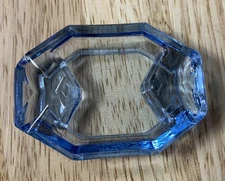 Small Clear Blue Glass Vintage Ashtray