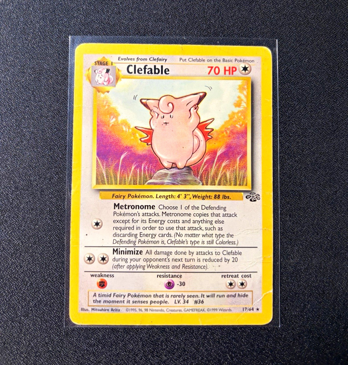 Wizards of the Coast Pokemon TCG Clefable 17/64 Jungle Unlimited Rare Eng 70HP