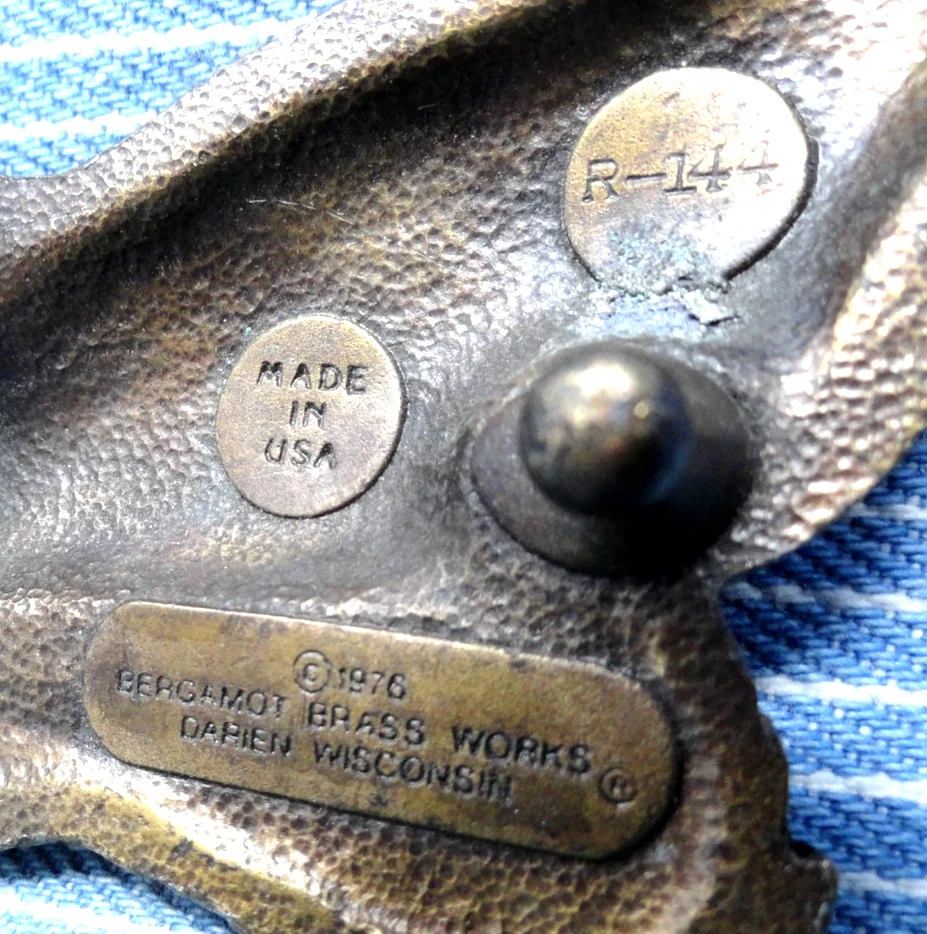 Hebilla de cinturón de pájaro raro Robin R-144 naturaleza ornitólogo hippie bergamota .CPA669 Foto 4 de 4