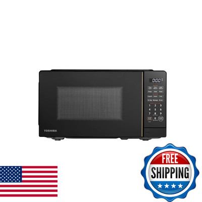 Toshiba Small Microwave Oven 11 Power Levels Chefdefrost Sound Eco Mode 0.7 Cu