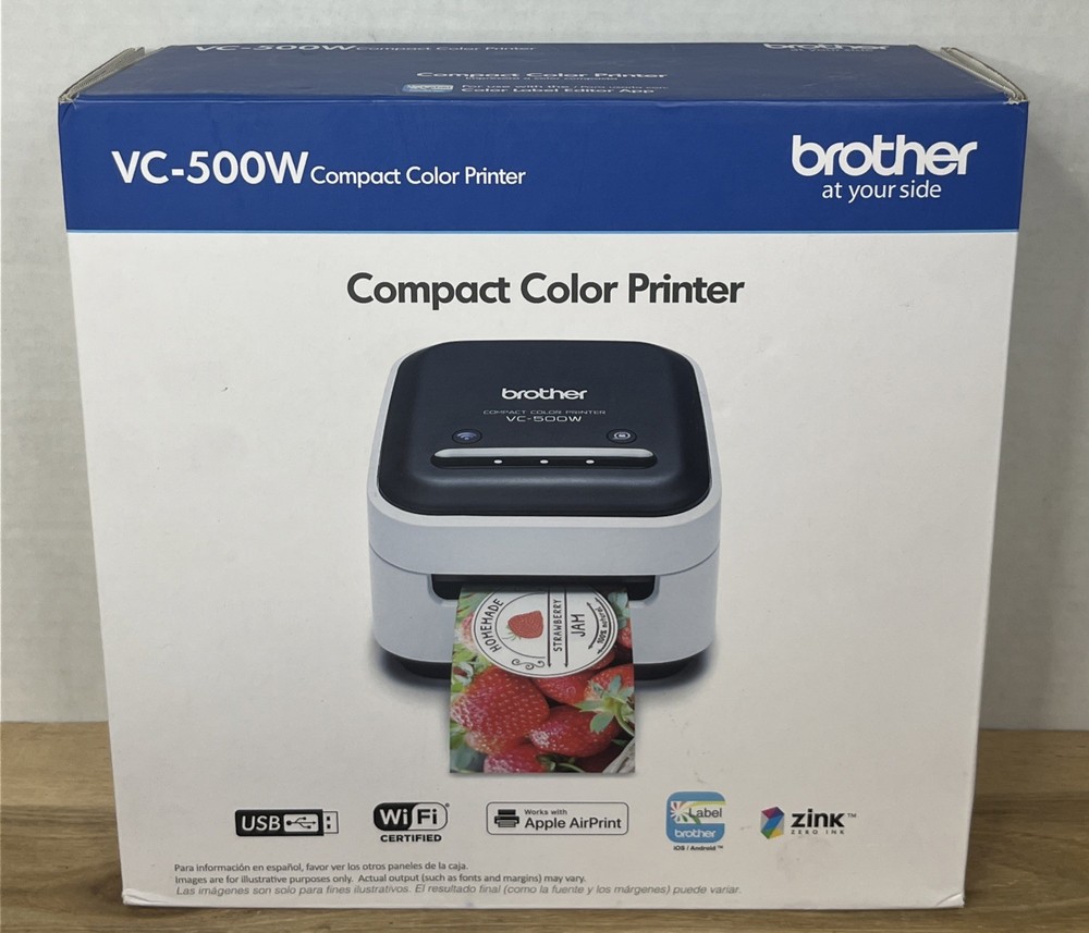 Brother VC500W Compact Color Label and Photo Printer for Home or Office