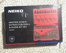 Neiko 04202a 55 Piece Master Screw Extractor Drill Guide Bit Set