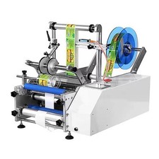 Semi Automatic Round Bottle Labeling Machine Label Sticker
