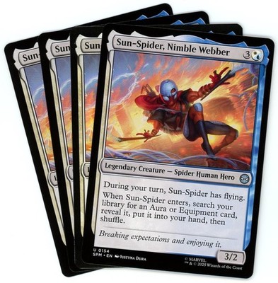 x4 Sun-Spider, Nimble Webber - 0154 - Marvel's Spider-Man - MTG - NM/M - English