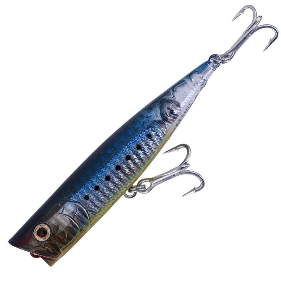 LUCKY CRAFT Topwater Floating Popper Lure G-SPLASH 120HD Ghost Metallic Sardine - Photo 3/3