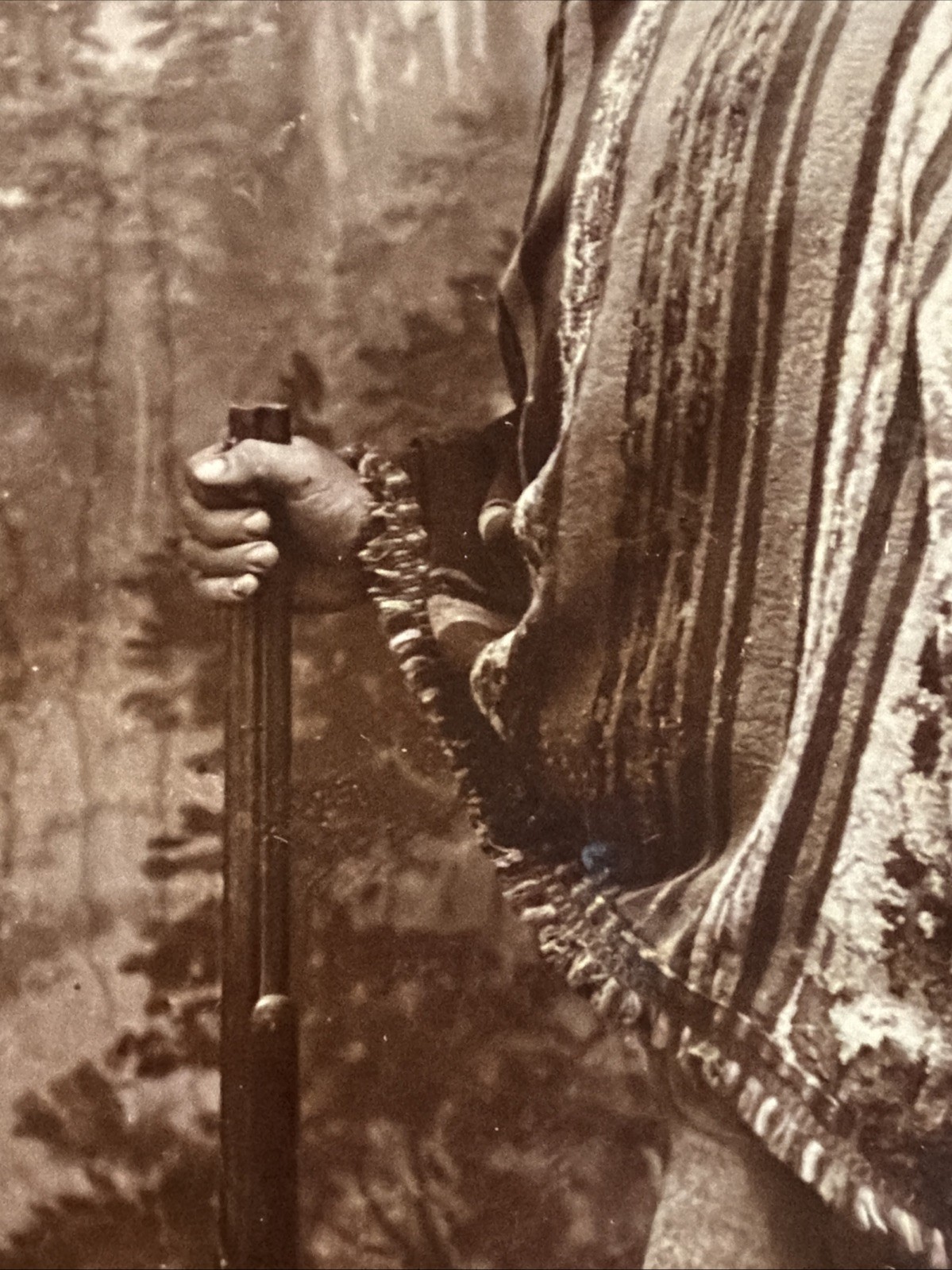 Vintage Rifle Rug TEXAS antique Photograph DEL RIO COWBOY Winchester RIFLE GUN mustache ...