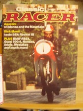 Classic Racer Magazine Summer 1986 Agostini, BSA Rocket lll  Guzzi 500-4  Ariels
