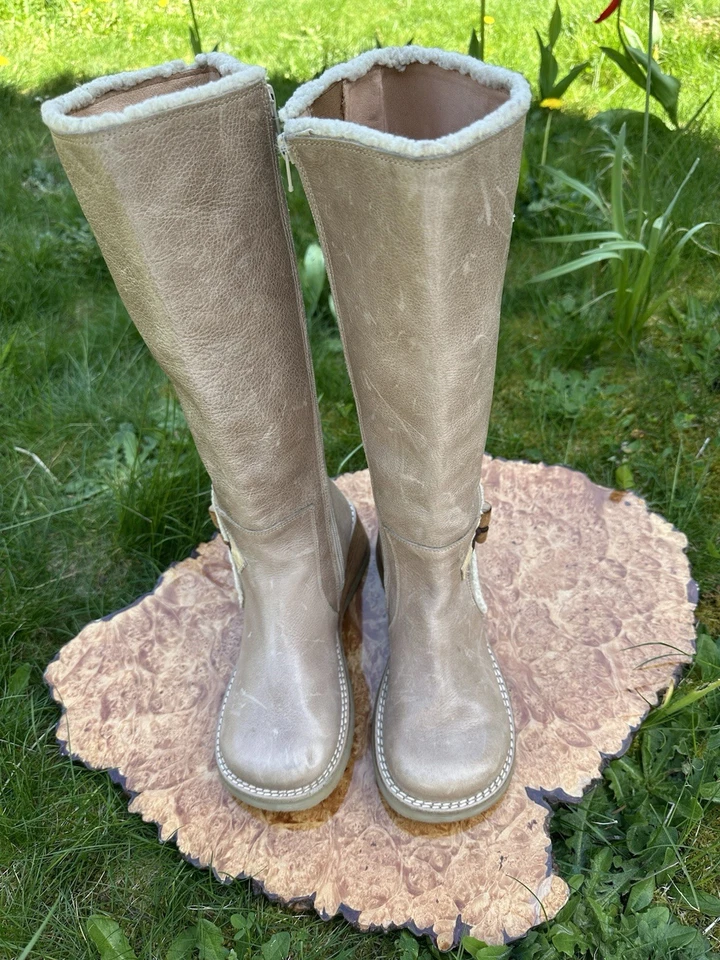 Sale: Vintage Destroy Y2K Leather Platform Chunky Heel Boot wedge EU 39 | US8.5 - Image 3 of 4