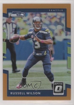 2017 Donruss Optic Orange Prizm 63/199 Russell Wilson #6 9o3